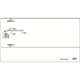 Išmetimo sistema WALKER REK058900