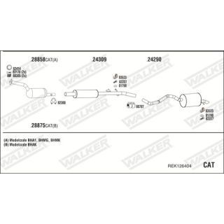 Išmetimo sistema WALKER REK126404
