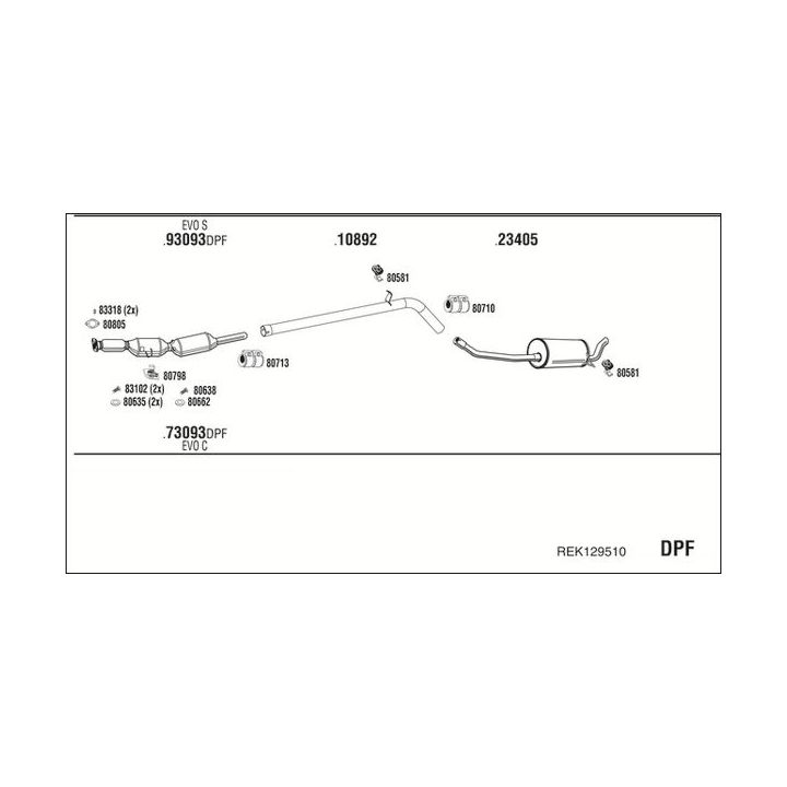 Išmetimo sistema WALKER REK129510