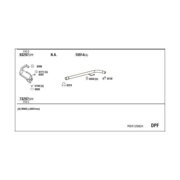 Išmetimo sistema WALKER REK129824