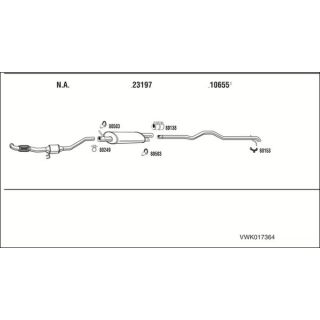 Išmetimo sistema WALKER VWK017364