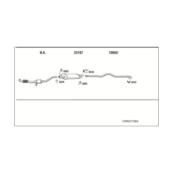 Išmetimo sistema WALKER VWK017364