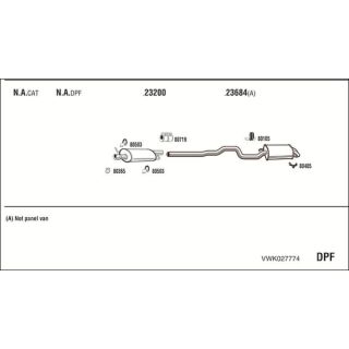 Išmetimo sistema WALKER VWK027774
