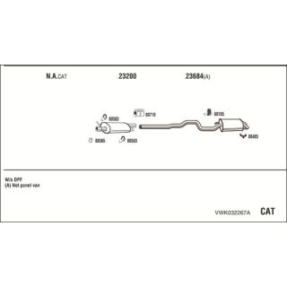 Išmetimo sistema WALKER VWK032267A