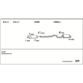 Išmetimo sistema WALKER VWK032267B