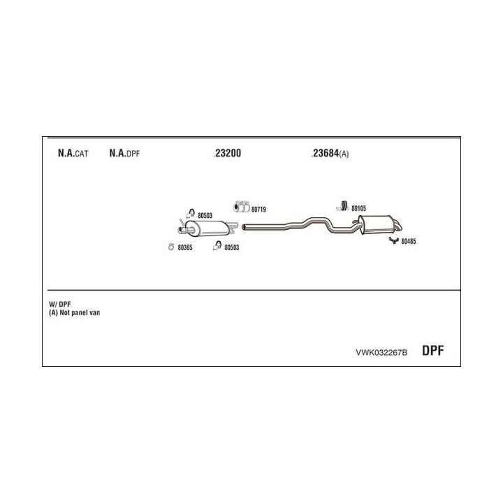 Išmetimo sistema WALKER VWK032267B