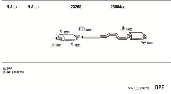 Išmetimo sistema WALKER VWK032267B