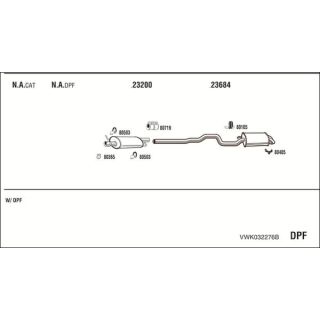Išmetimo sistema WALKER VWK032276B