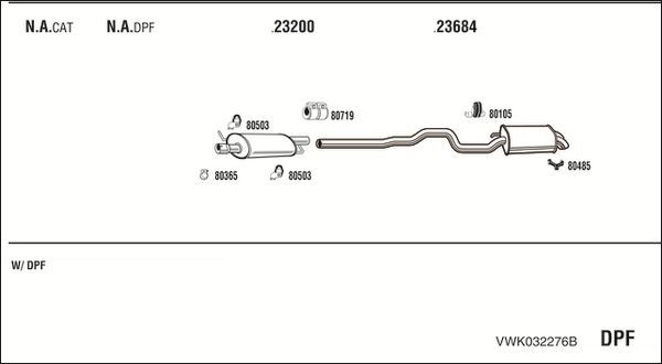 Išmetimo sistema WALKER VWK032276B