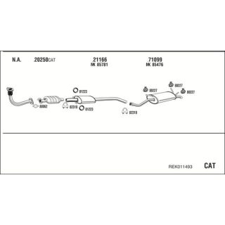Išmetimo sistema WALKER REK011493