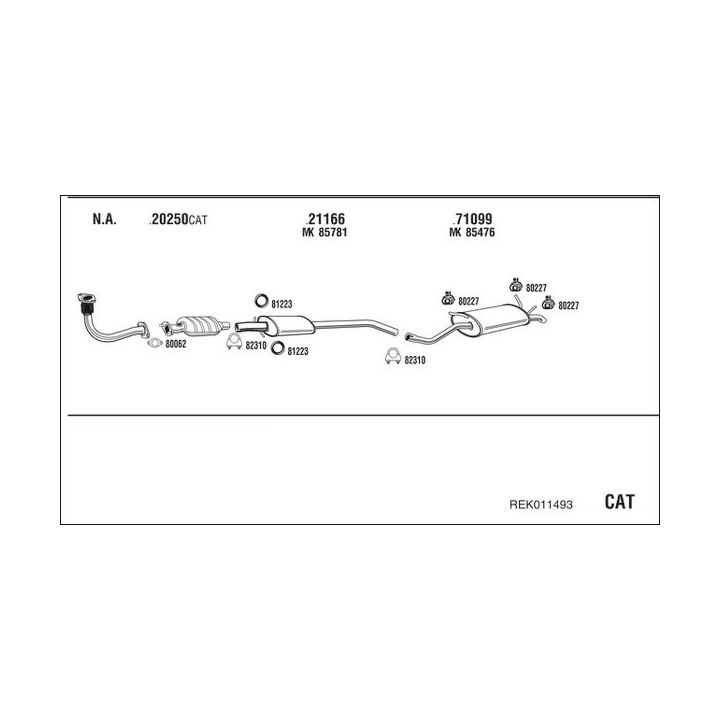 Išmetimo sistema WALKER REK011493