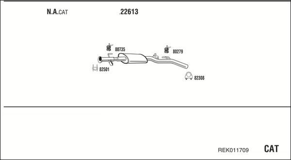 Išmetimo sistema WALKER REK011709