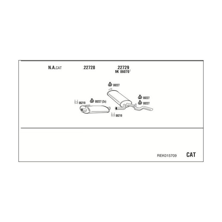 Išmetimo sistema WALKER REK015709