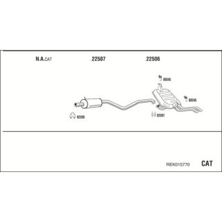 Išmetimo sistema WALKER REK015770