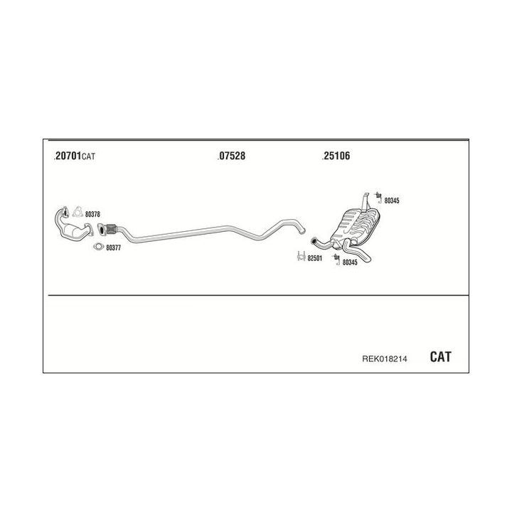 Išmetimo sistema WALKER REK018214