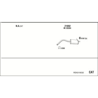 Išmetimo sistema WALKER REK019032