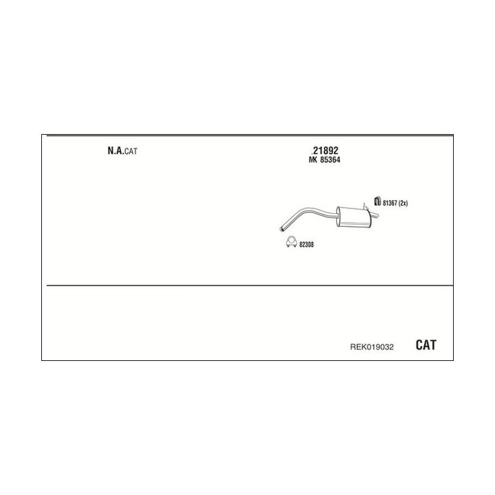 Išmetimo sistema WALKER REK019032