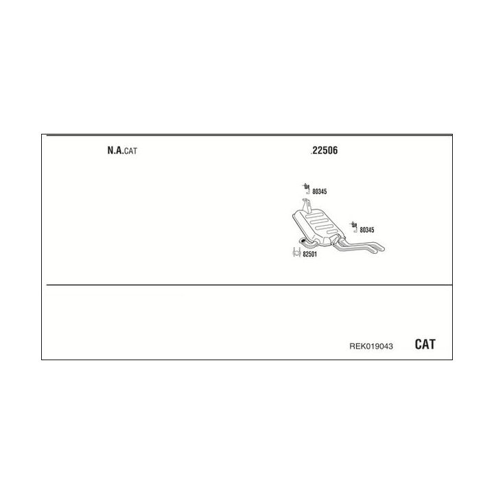 Išmetimo sistema WALKER REK019043