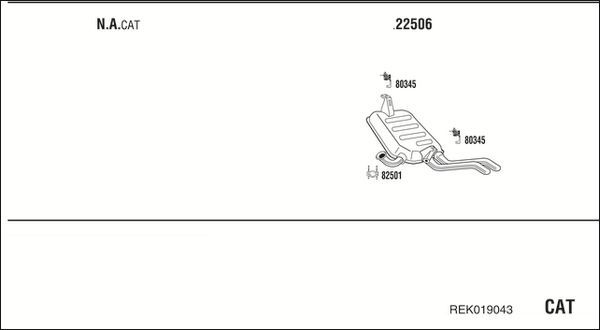 Išmetimo sistema WALKER REK019043