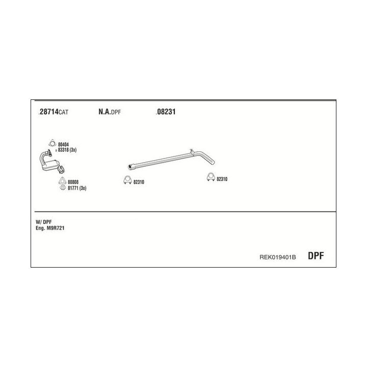 Išmetimo sistema WALKER REK019401B