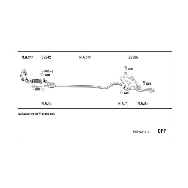Išmetimo sistema WALKER REK020813