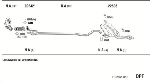 Išmetimo sistema WALKER REK020813