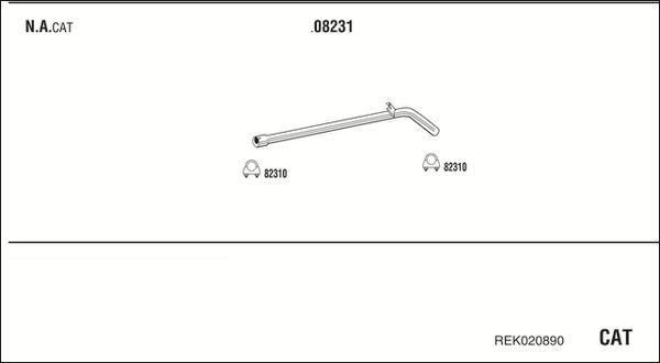 Išmetimo sistema WALKER REK020890