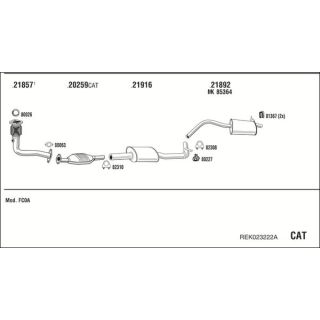 Išmetimo sistema WALKER REK023222A