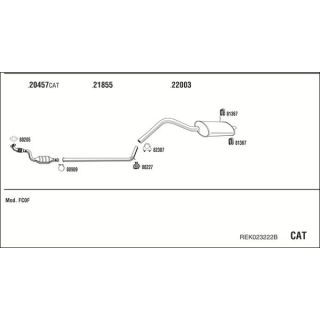 Išmetimo sistema WALKER REK023222B