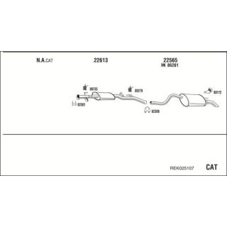 Išmetimo sistema WALKER REK025107