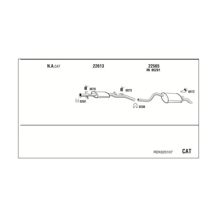 Išmetimo sistema WALKER REK025107