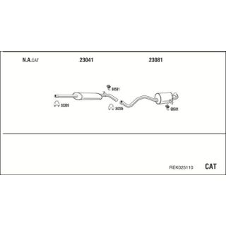 Išmetimo sistema WALKER REK025110