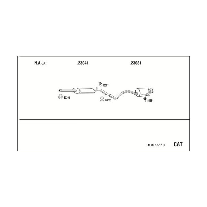 Išmetimo sistema WALKER REK025110