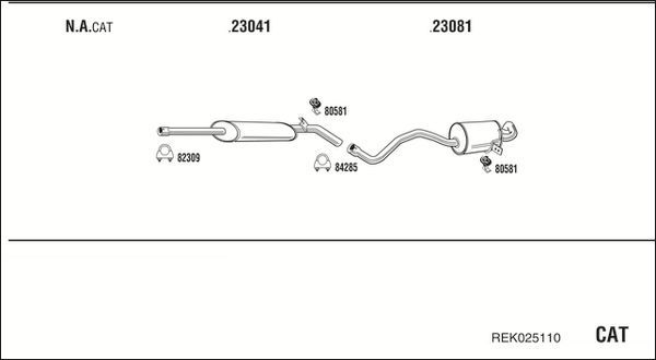 Išmetimo sistema WALKER REK025110