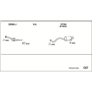 Išmetimo sistema WALKER REK027598