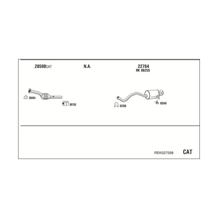 Išmetimo sistema WALKER REK027598
