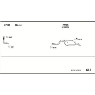 Išmetimo sistema WALKER REK027978
