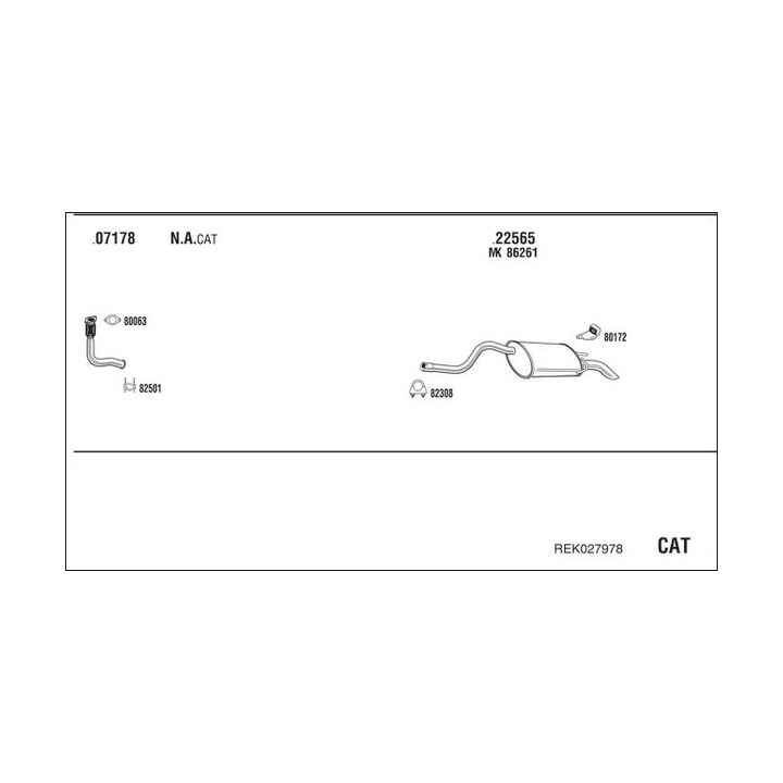 Išmetimo sistema WALKER REK027978