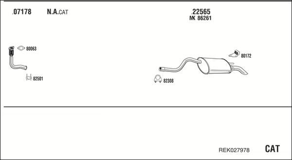 Išmetimo sistema WALKER REK027978