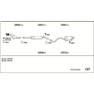 Išmetimo sistema WALKER REK029989