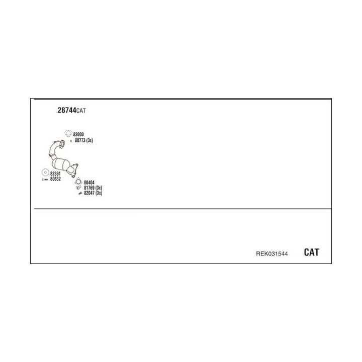Išmetimo sistema WALKER REK031544