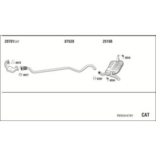 Išmetimo sistema WALKER REK044781