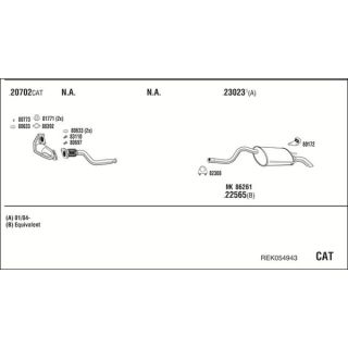 Išmetimo sistema WALKER REK054943