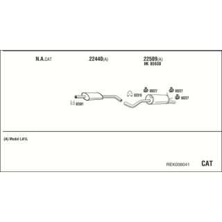 Išmetimo sistema WALKER REK056041