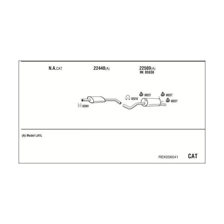 Išmetimo sistema WALKER REK056041