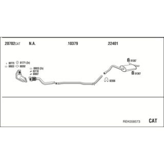 Išmetimo sistema WALKER REK058573