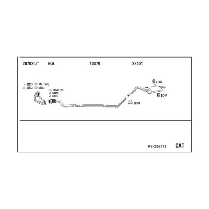 Išmetimo sistema WALKER REK058573