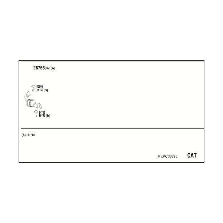 Išmetimo sistema WALKER REK058898