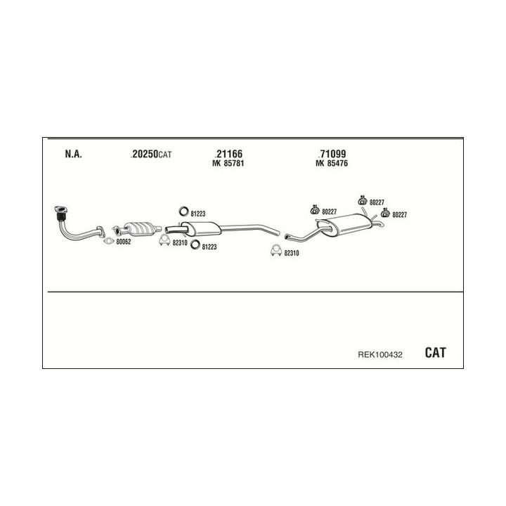 Išmetimo sistema WALKER REK100432