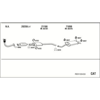 Išmetimo sistema WALKER REK100433